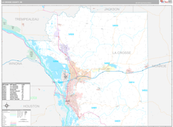 La Crosse County, WI Digital Map Premium Style
